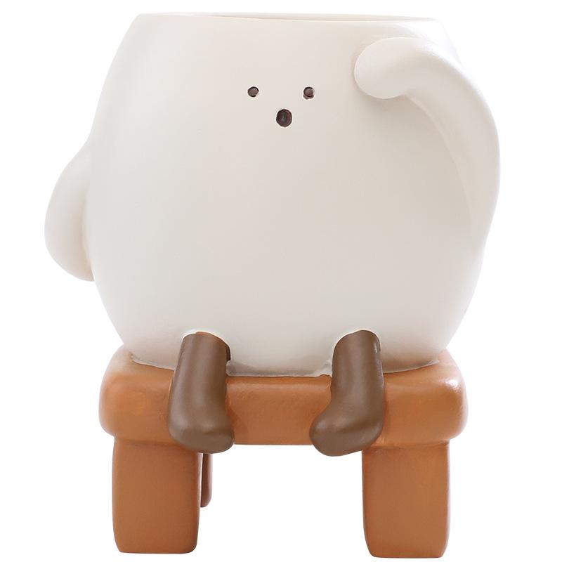 Chậu cây mọng nước mặt cười resin, chậu mini để bàn, trang trí nhà và sân vườn (RG-148)