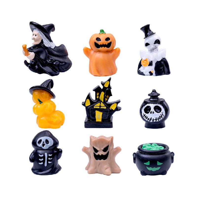 Tiểu cảnh Halloween, bí ngô và ma, trang trí mini DIY (TZC-318)