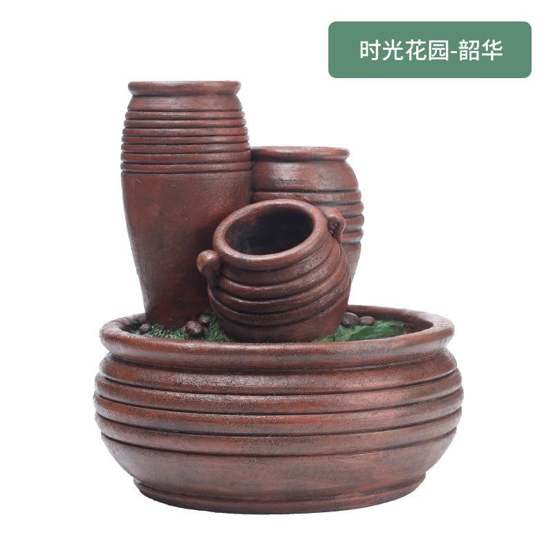 Chậu cây resin giả chum đất nung, chậu mọng nước mini, trang trí ban công và tiểu cảnh (RG-257)