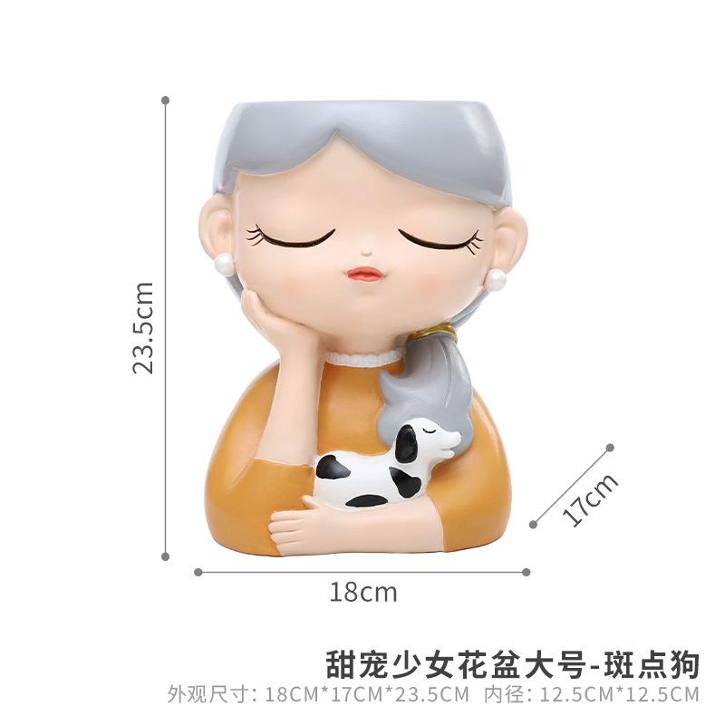 Chậu cây hình thổ lâu Nam Tĩnh resin, đồ thủ công văn hóa, chậu mọng nước và tiểu cảnh (RG-171)