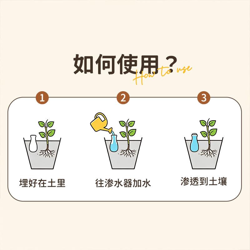 Dụng cụ tưới cây tự động bằng đất nung, bình thấm nước nhỏ giọt, tưới cây ban công sân vườn (RG-103)