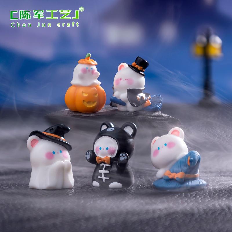 Trang trí Halloween tiểu cảnh, bí ngô ma DIY mini (TZC-9)