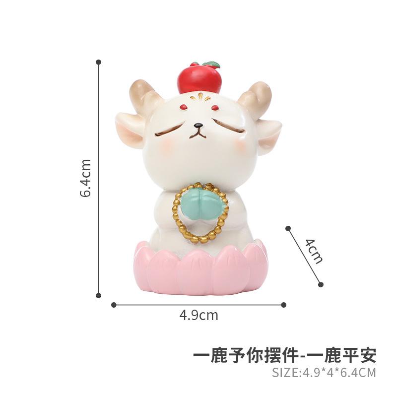 Tượng hươu hoạt hình mini resin, phụ kiện tiểu cảnh sân vườn, trang trí bàn và khu vườn (RG-210)
