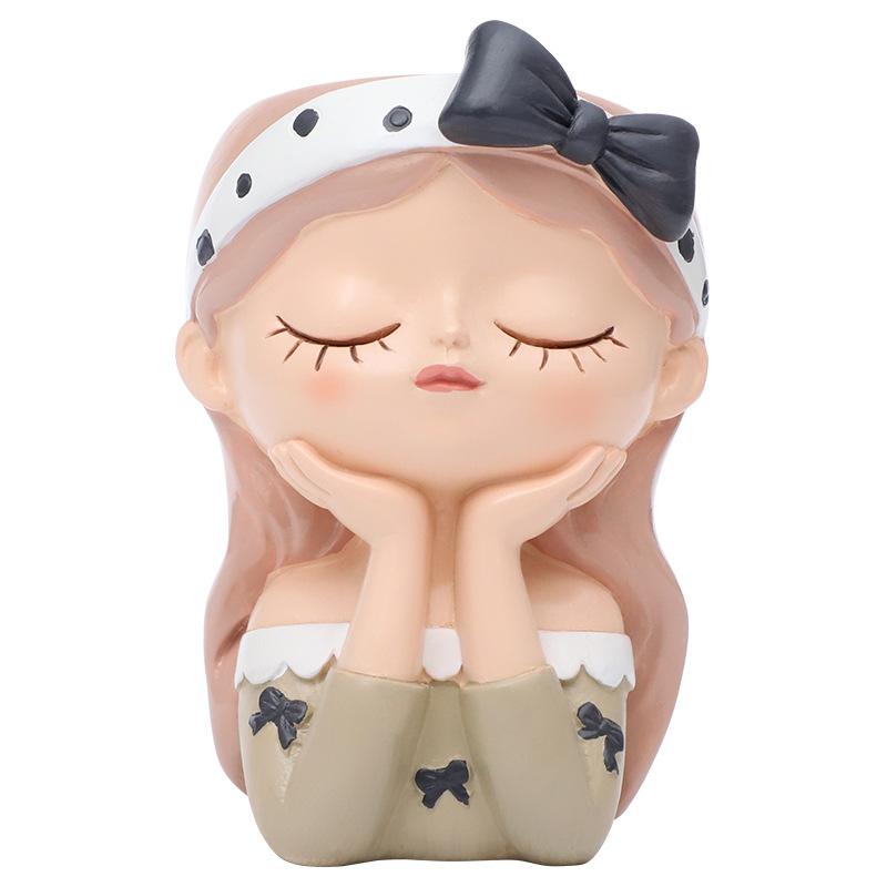 Chậu cây mọng nước hình cô gái Dream Butterfly resin, chậu mini để bàn, trang trí sân vườn (RG-111)