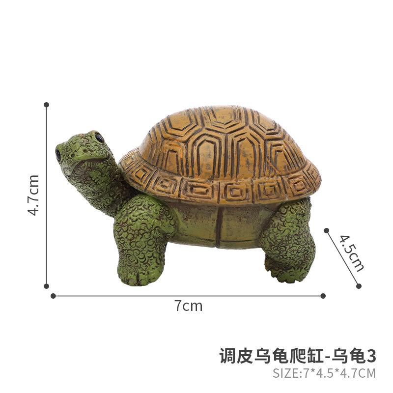 Tượng rùa resin giả, phụ kiện tiểu cảnh sân vườn, hồ cá, ao nước và bể bò sát (RG-212)