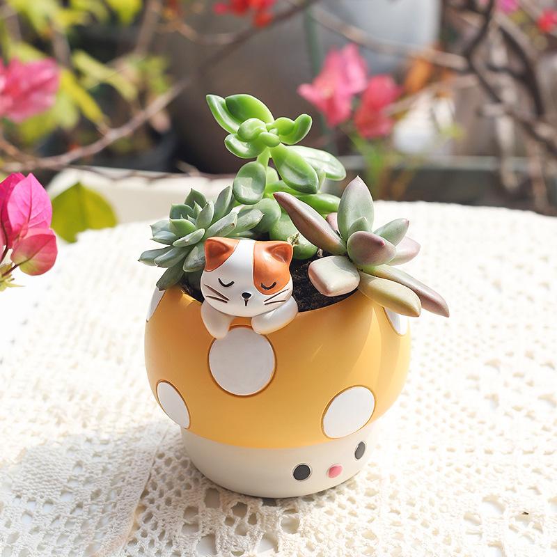 Tượng nhím hoạt hình resin, đồ trang trí sân vườn, ban công, cửa sổ và tiểu cảnh (RG-165)