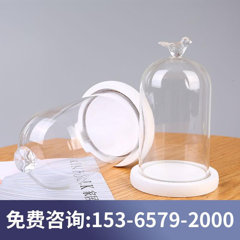 Chụp Thuỷ Tinh Đế Gỗ Và Đèn Led (MJA-20)