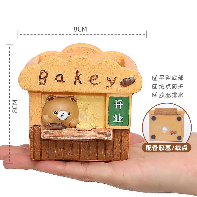 Chậu cây mọng nước resin phong cách Nhật, chậu mini để bàn, tiểu cảnh DIY (RG-23)