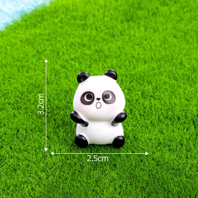 Tiểu cảnh gấu panda mini trang trí xe và bàn làm việc (TZC-664)