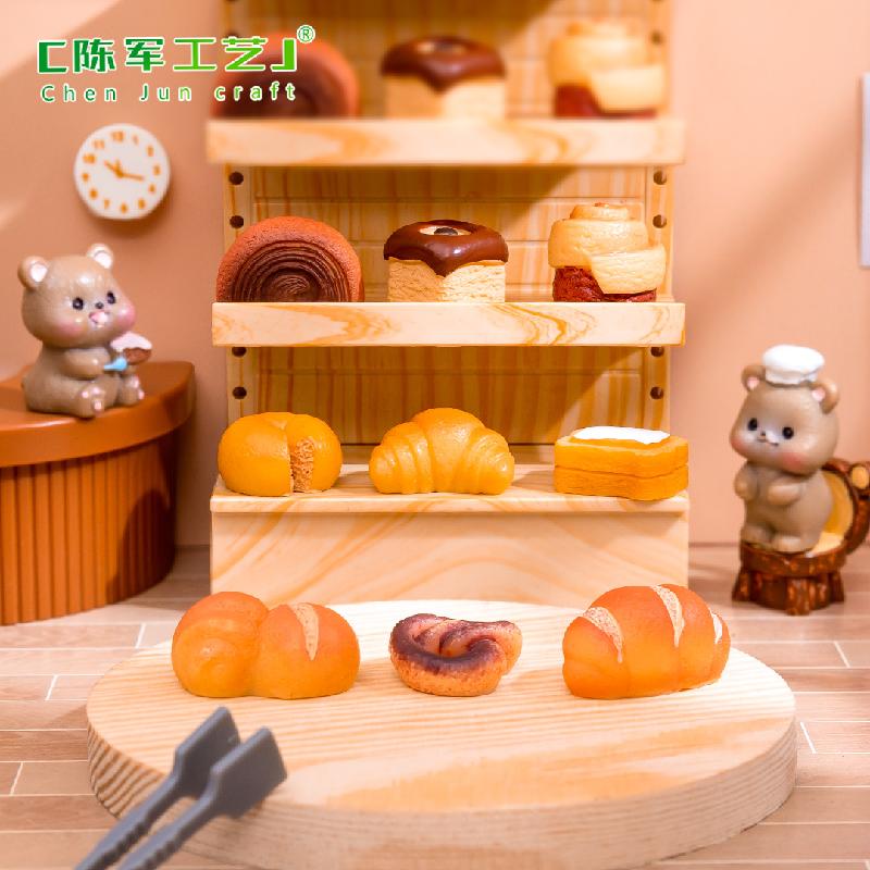 Tiểu cảnh bánh mì và bánh ngọt, trang trí DIY mini (TZC-281)