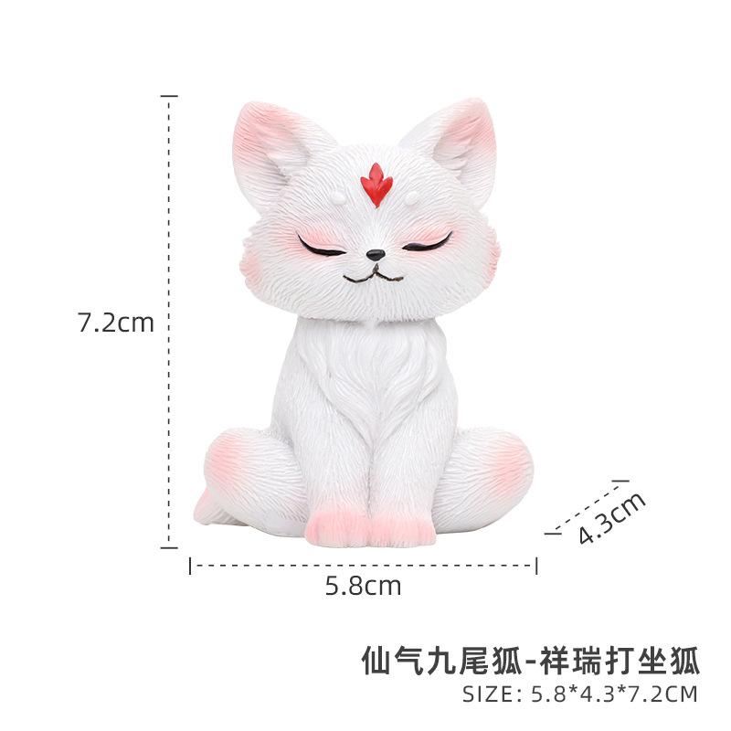 Chậu cây mọng nước hình hồ ly chín đuôi resin, chậu mini trang trí sân vườn và tiểu cảnh (RG-121)