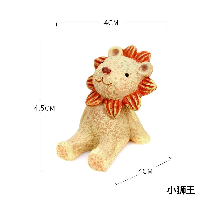 Tượng động vật hoạt hình resin phong cách Zakka, đồ trang trí bánh kem, phụ kiện xe hơi (RG-60)