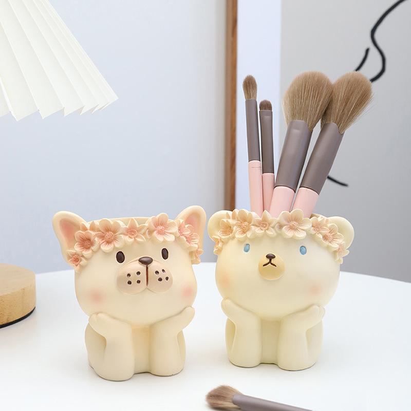 Chậu cây mọng nước hình động vật resin, chậu mini để bàn, tiểu cảnh sân vườn (RG-73)