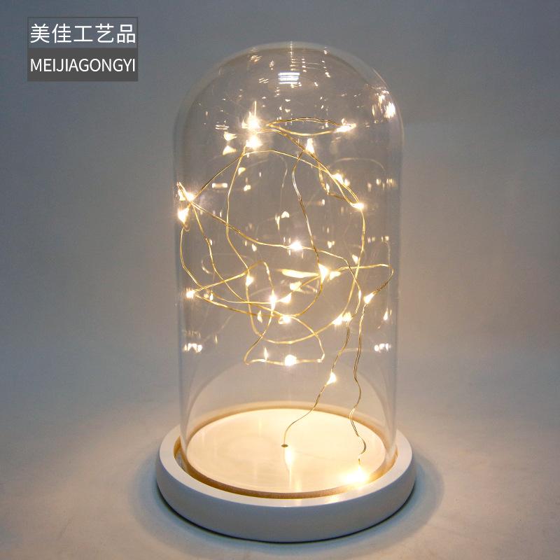 Chụp Thuỷ Tinh Hình Trụ Và Đèn Led (MJA-7)