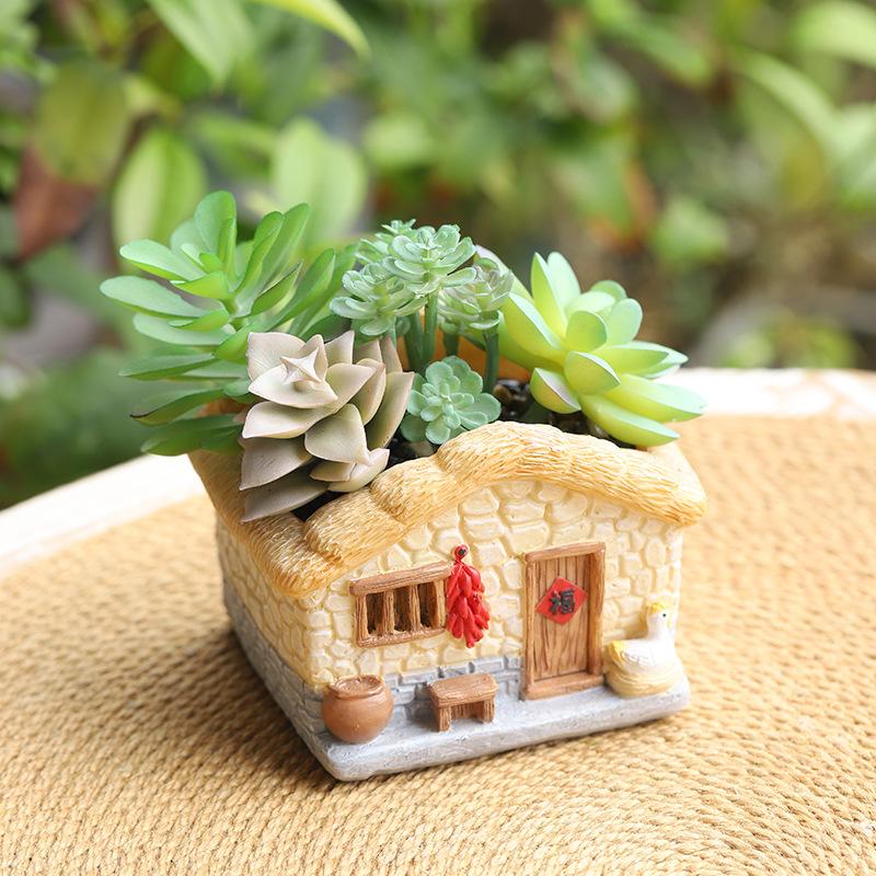 Chậu cây mini phong cách vintage, chậu cây mọng nước trang trí bàn, sân vườn và tiểu cảnh (RG-64)