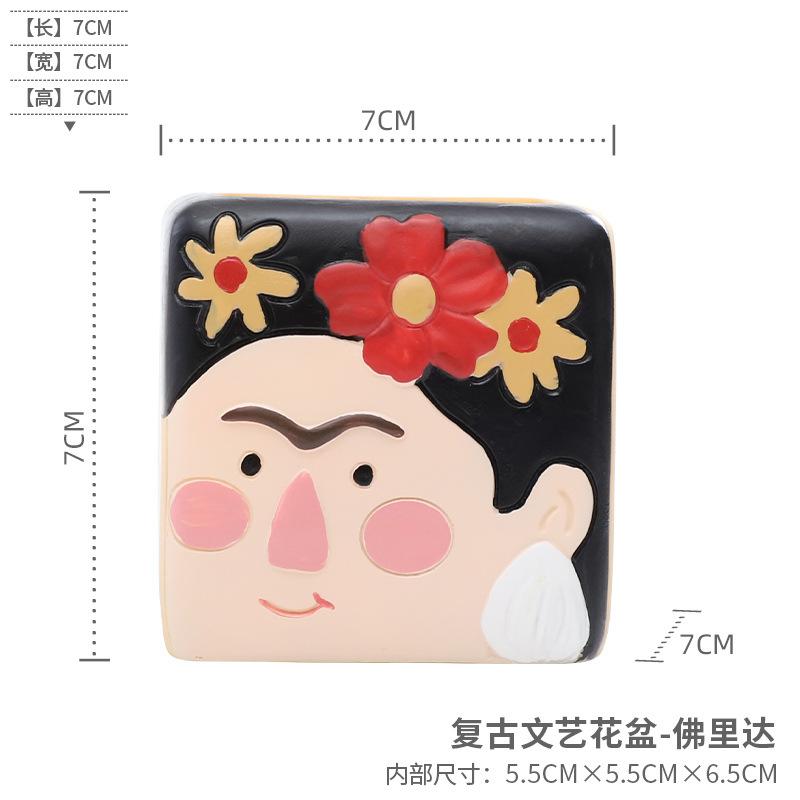 Chậu cây mọng nước hình vua nữ hoàng bài poker resin, chậu mini để bàn, trang trí văn phòng (RG-174)