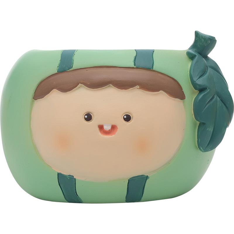 Chậu cây mọng nước mini resin hoạt hình, chậu để bàn trang trí nhà, văn phòng và sân vườn (RG-127)