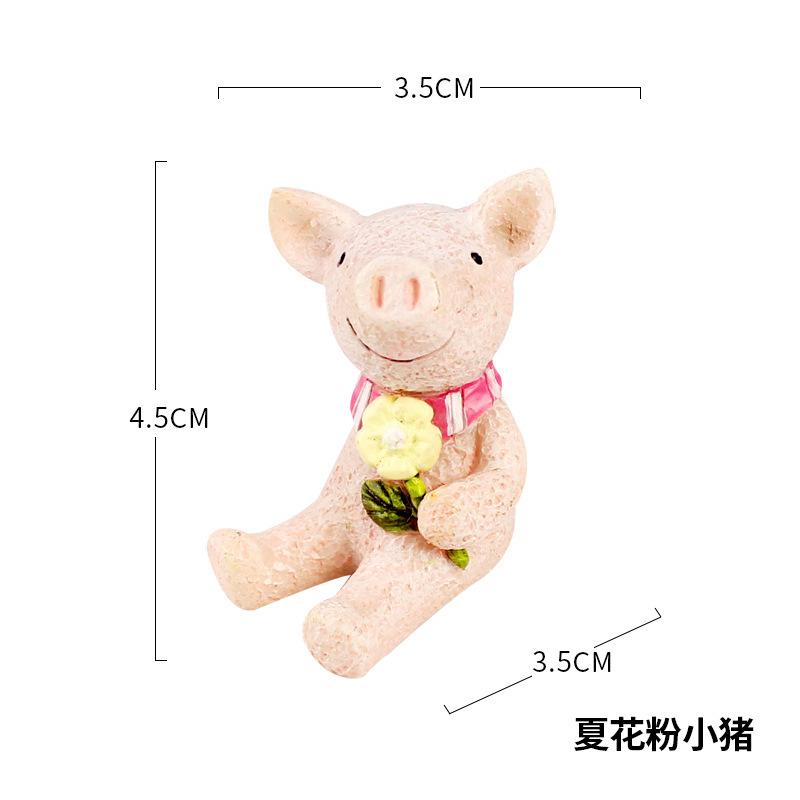 Tượng động vật hoạt hình resin phong cách Zakka, đồ trang trí bánh kem, phụ kiện xe hơi (RG-60)