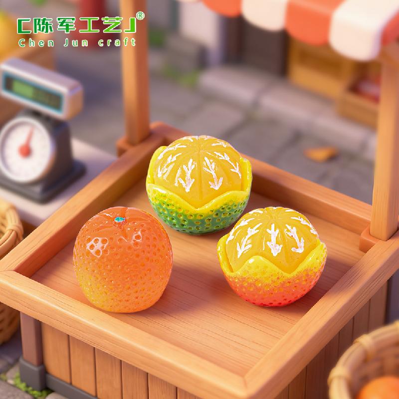 Tiểu cảnh trái cây, cam và nho, phụ kiện móc khóa DIY (ZC-262)