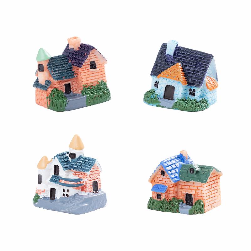 Tiểu cảnh nhà gạch mini, trang trí cây cảnh DIY nông thôn (ZC-151)