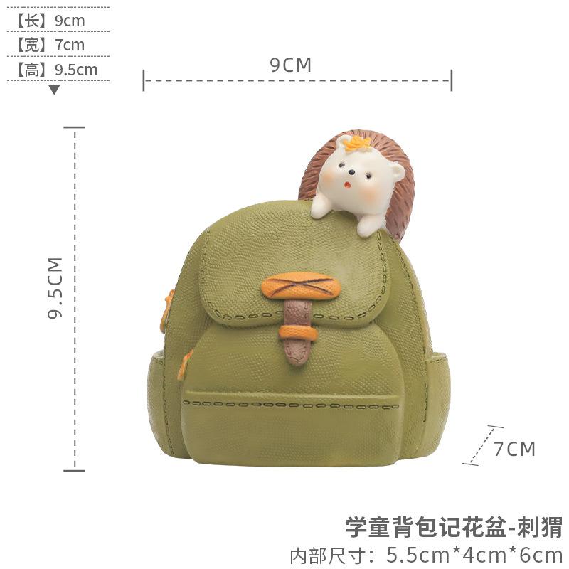 Chậu cây resin hình balo, chậu mọng nước mini, trang trí bàn làm việc văn phòng (RG-35)
