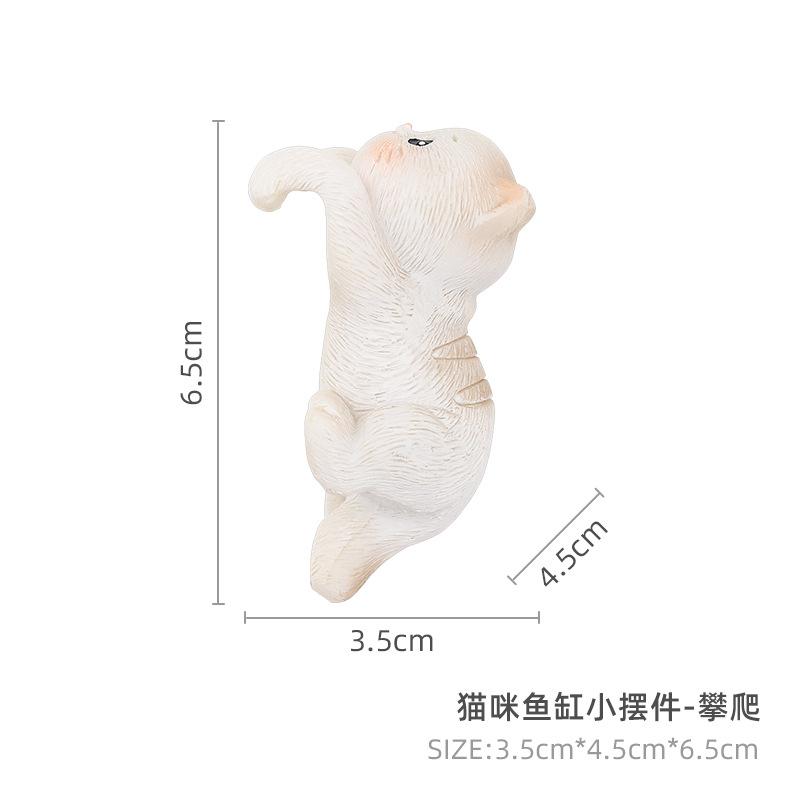 Móc trang trí mèo leo bể, phụ kiện tiểu cảnh hồ cá, móc treo cây và chậu hoa (RG-11)