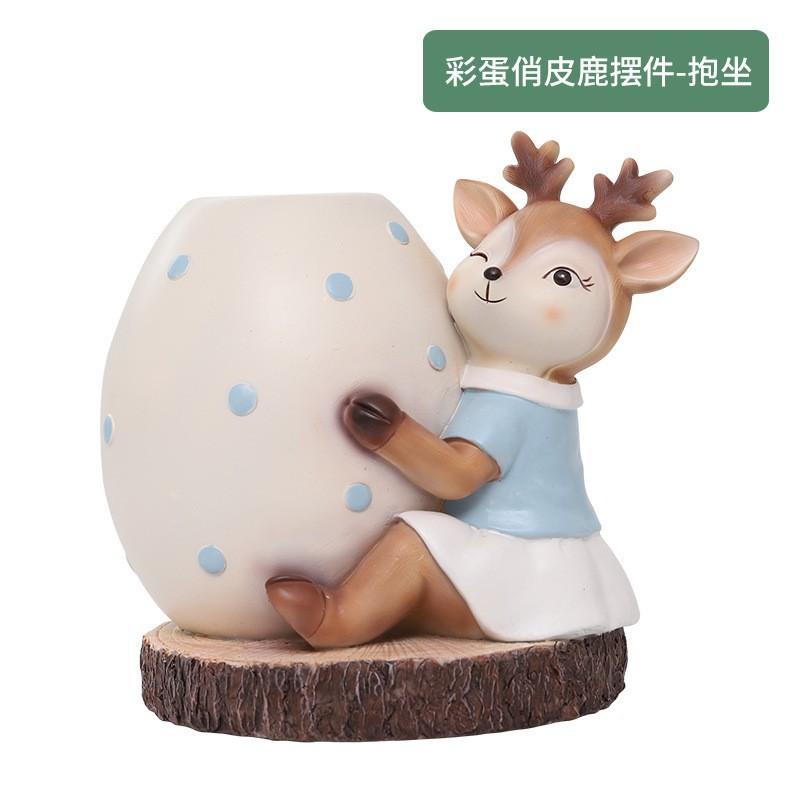 Chậu cây mọng nước hình chú tiểu resin, chậu mini phong cách thiền, trang trí ban công và sân vườn (RG-183)