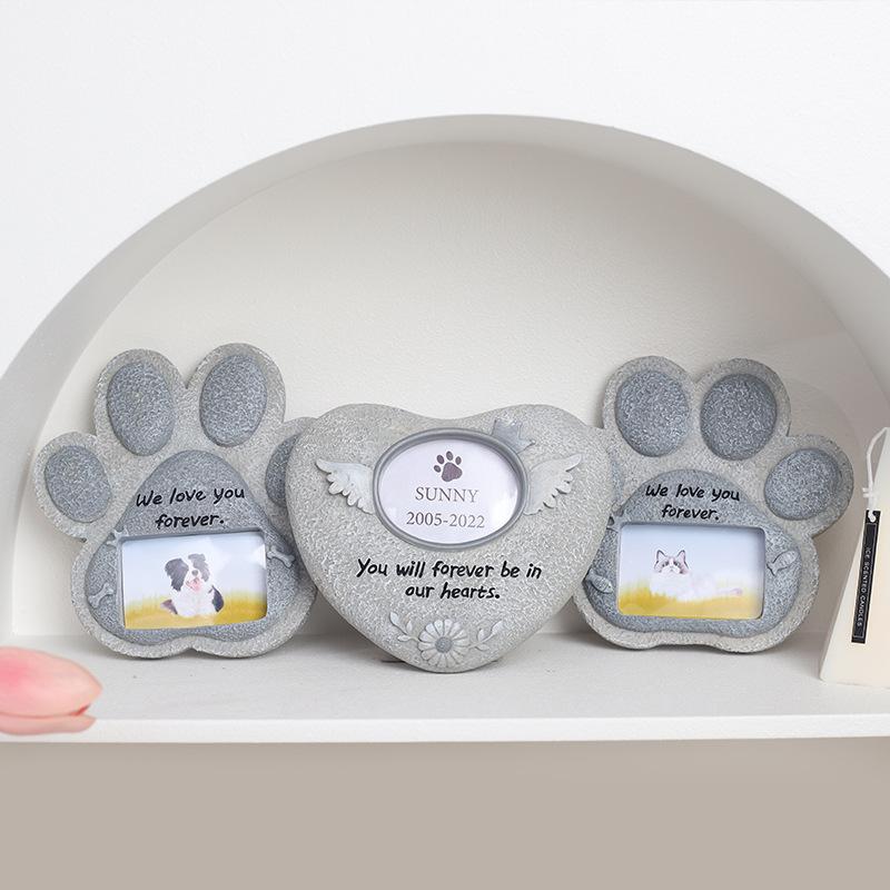 Bia mộ thú cưng giả đá resin, bia tưởng niệm chó mèo, đồ tưởng niệm và trang trí (RG-95)