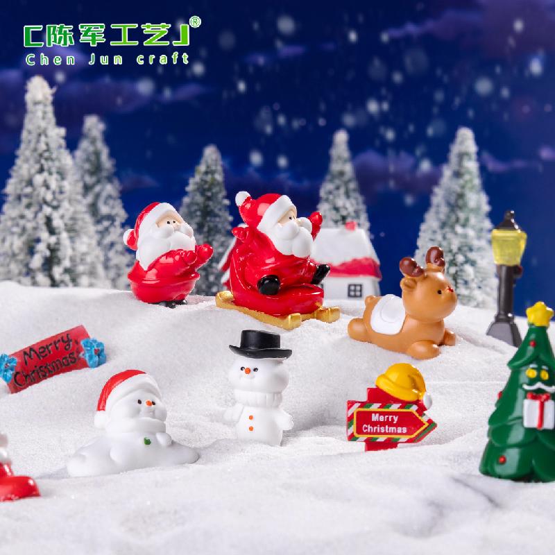 Tiểu cảnh ông già Noel, tuần lộc mini, trang trí lễ hội (TZC-55)