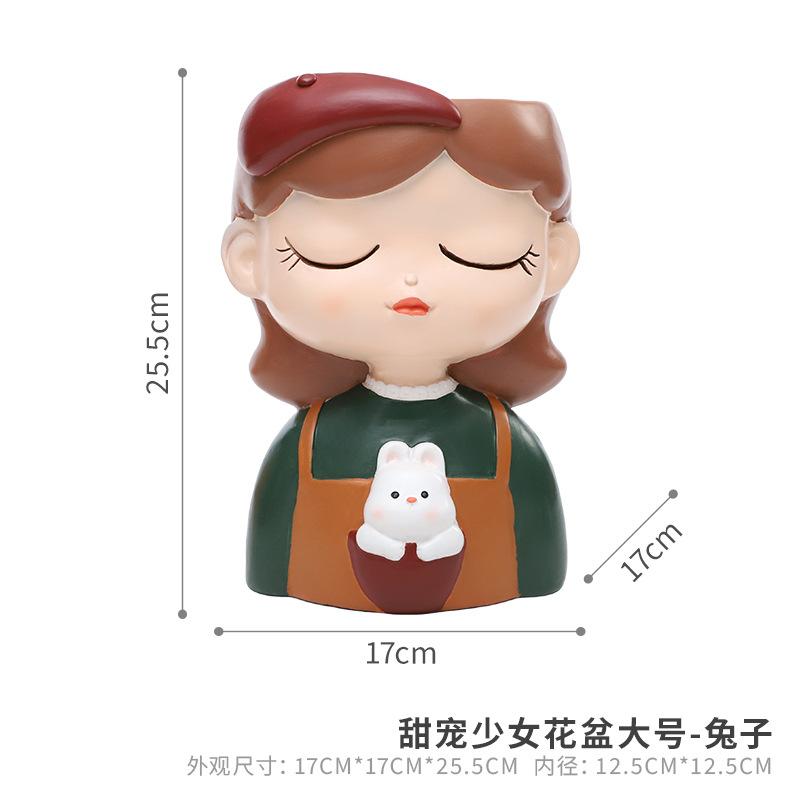 Chậu cây hình thổ lâu Nam Tĩnh resin, đồ thủ công văn hóa, chậu mọng nước và tiểu cảnh (RG-171)