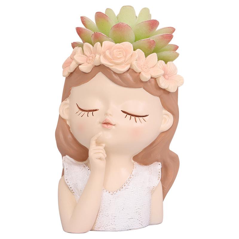 Chậu cây mọng nước nàng tiên resin, chậu mini trang trí ban công, tiểu cảnh bàn làm việc (RG-9)