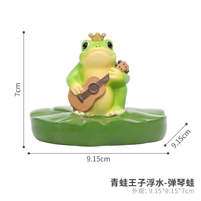 Tượng ếch resin nổi mặt nước, phụ kiện tiểu cảnh hồ cá, ao sân vườn và bể nước (RG-219)