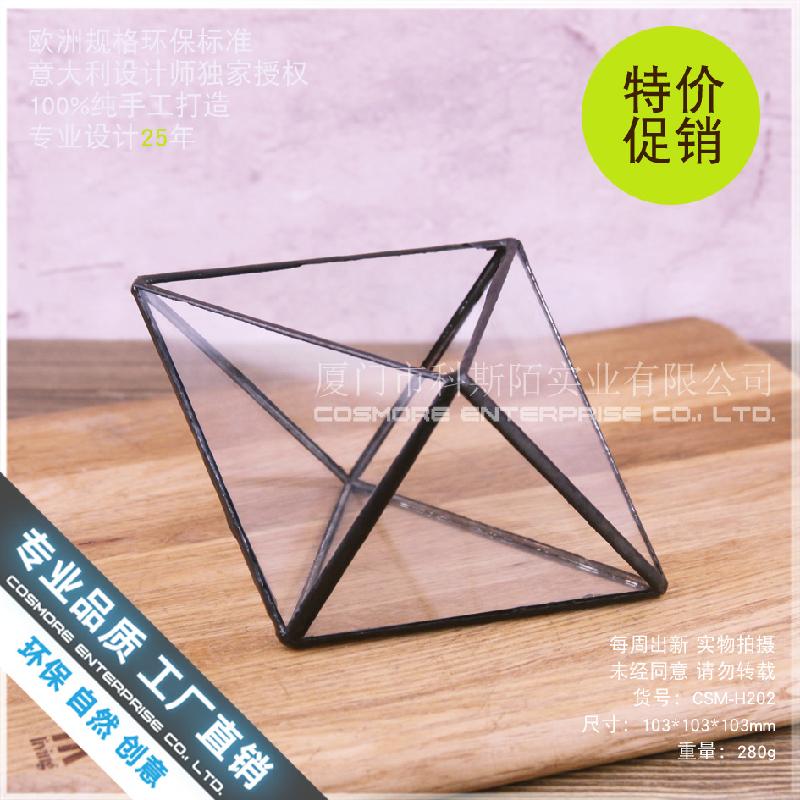 Nhà kính đa giác đen Bắc Âu, hộp hoa hồng (DG-155)
