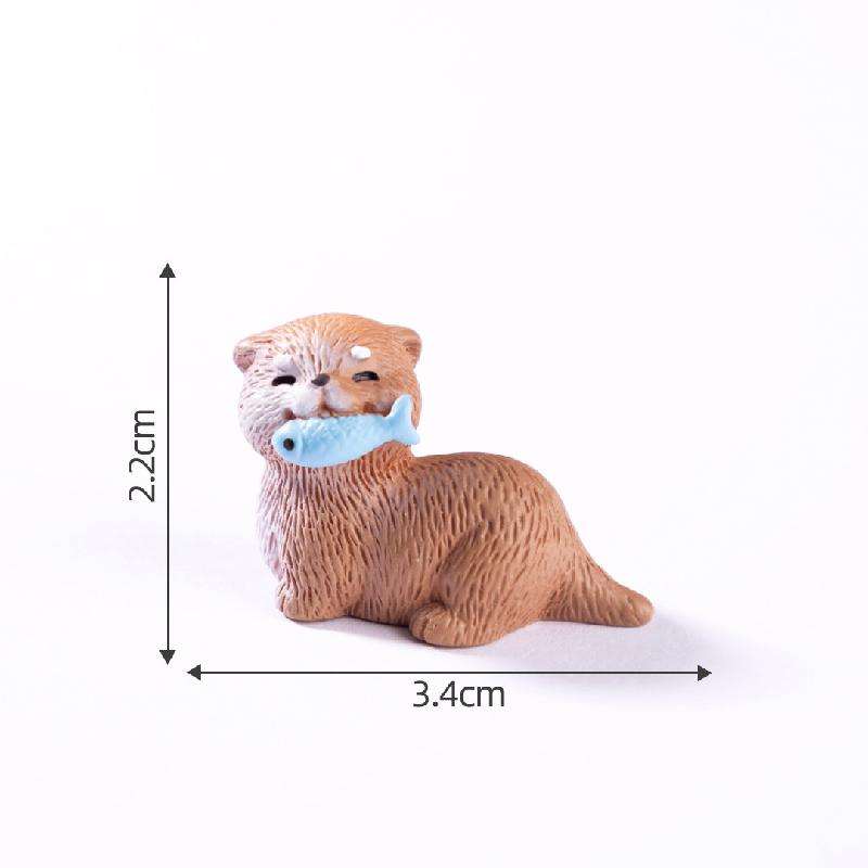 Rái cá dễ thương – Mô hình rái cá mini, trang trí bàn làm việc, xe hơi (M-1377)