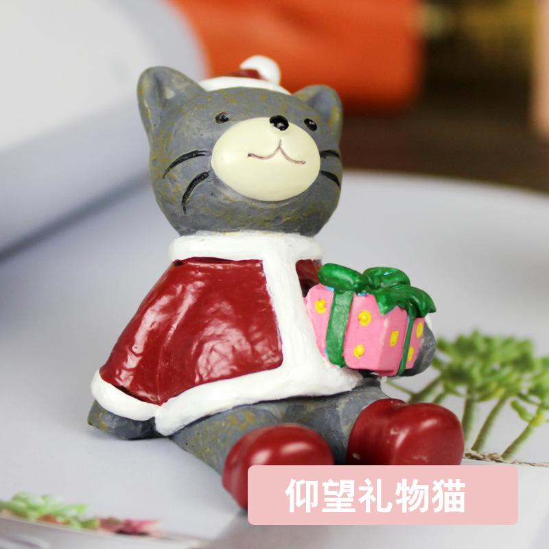 Đồ trang trí Giáng Sinh mini hoạt hình resin, phụ kiện tiểu cảnh, chậu cây và quà tặng (RG-287)