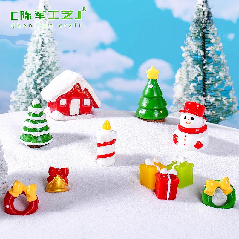 Tiểu cảnh Noel, ông già Noel và người tuyết, trang trí mini (TZC-227)