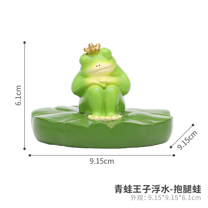 Tượng ếch resin nổi mặt nước, phụ kiện tiểu cảnh hồ cá, ao sân vườn và bể nước (RG-219)