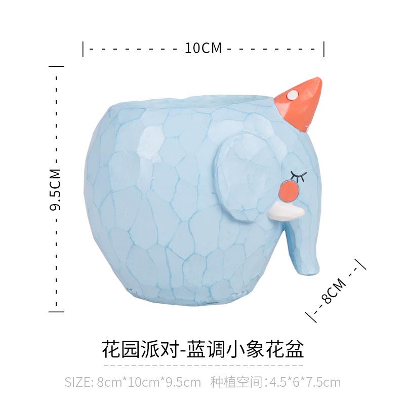 Chậu cây mọng nước hình cá voi resin phong cách Zakka, chậu mini để bàn, ban công và sân vườn (RG-146)