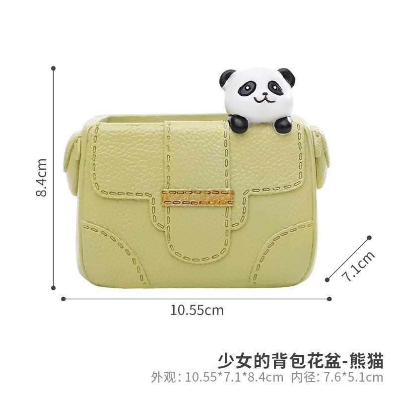 Chậu cây mọng nước hình túi xách nữ resin, chậu mini trang trí ban công, bàn làm việc và sân vườn (RG-115)