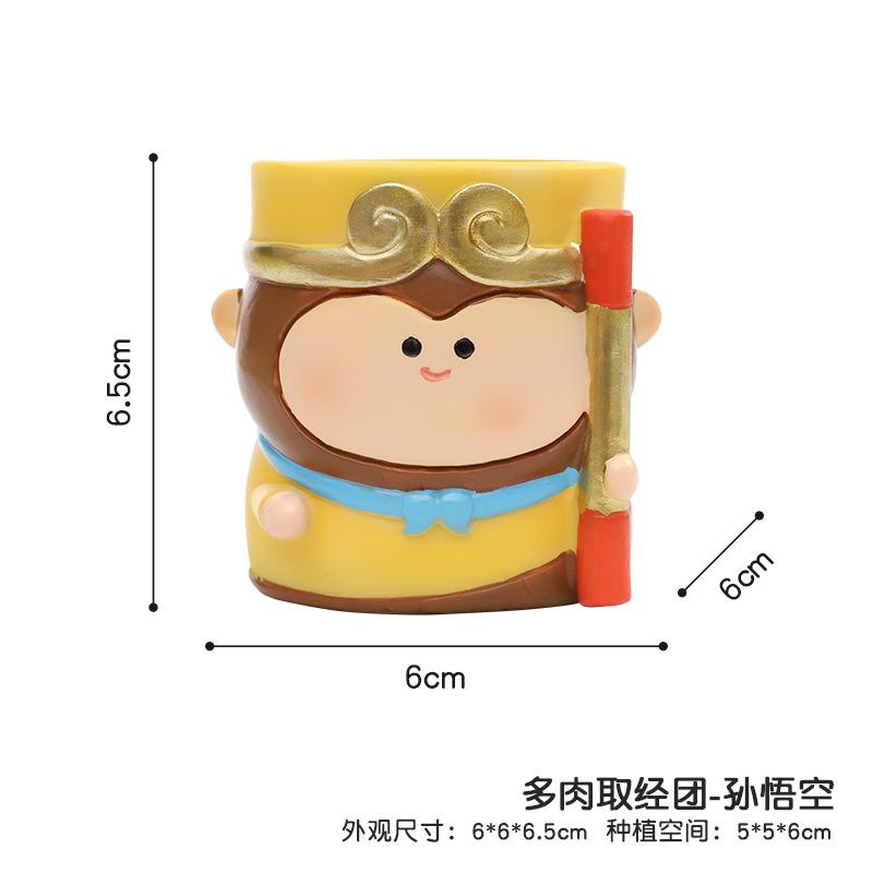 Chậu cây mini resin chủ đề Tây Du Ký, chậu mọng nước để bàn, trang trí cửa sổ và nhà (RG-84)