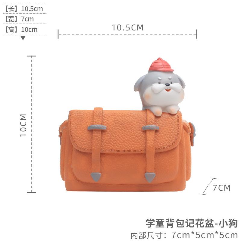 Chậu cây resin hình balo, chậu mọng nước mini, trang trí bàn làm việc văn phòng (RG-35)