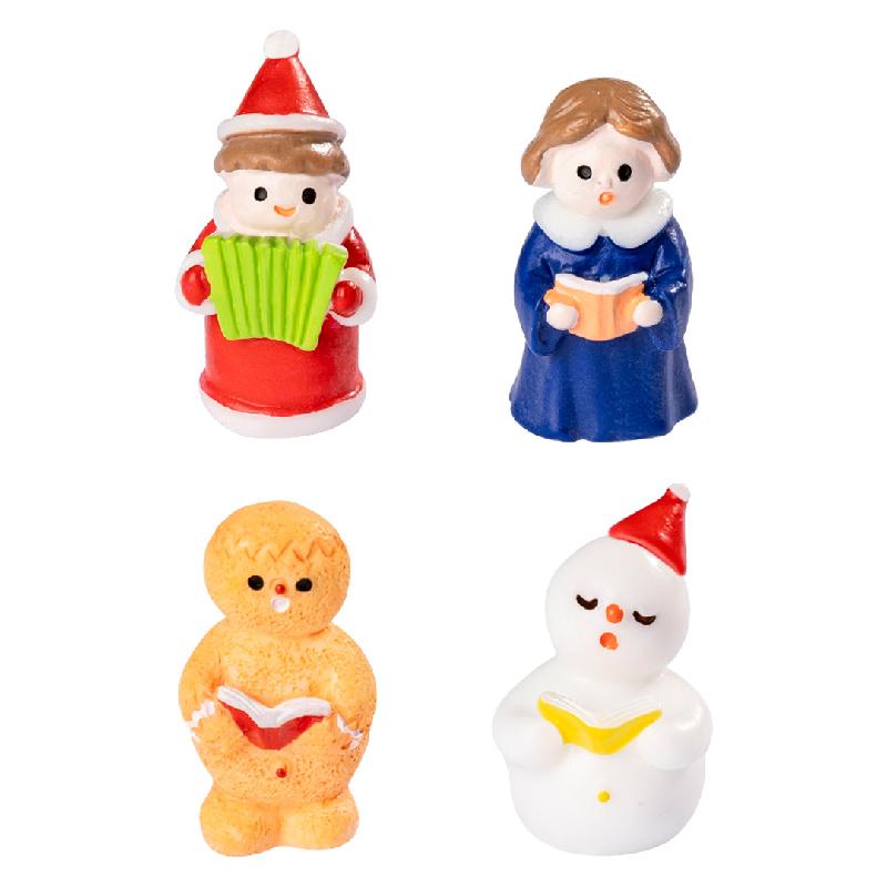 Tiểu cảnh dàn đồng ca Noel, trang trí tuyết mini DIY (TZC-411)