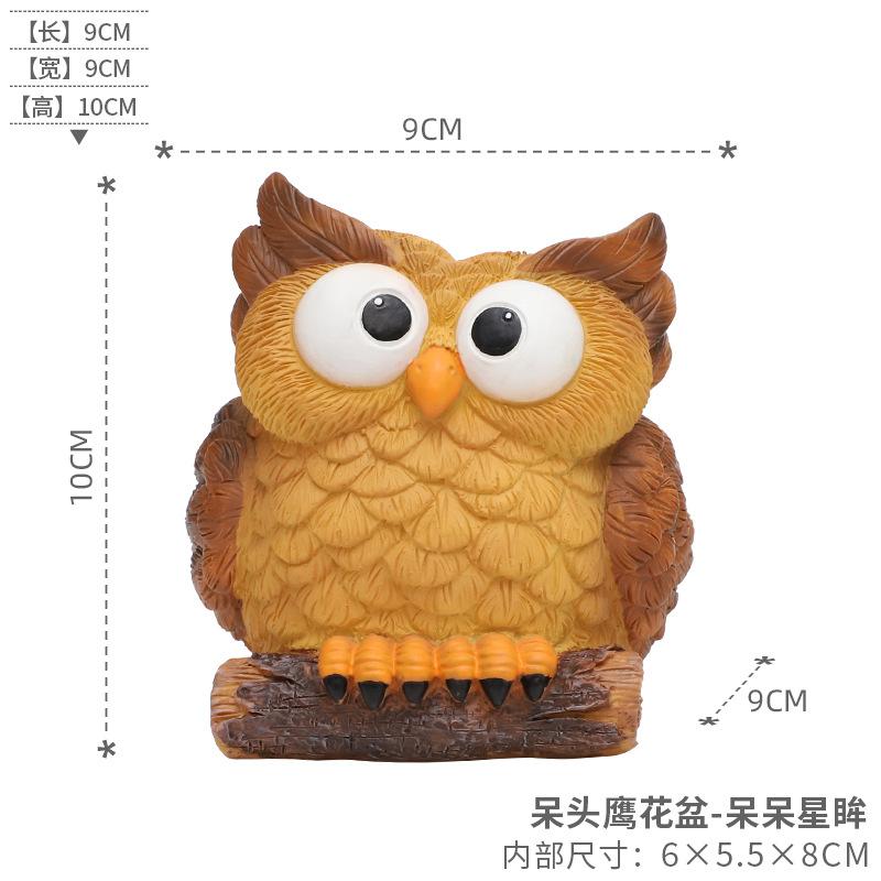 Chậu cây mọng nước hình động vật resin, chậu mini để bàn, trang trí ban công và tiểu cảnh (RG-29)