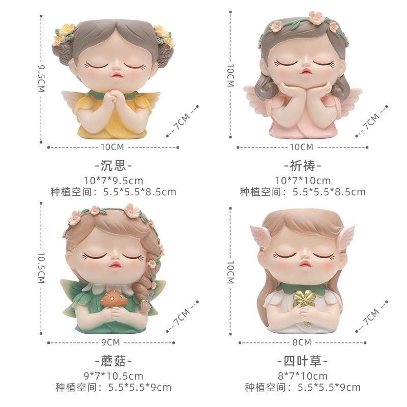 Chậu cây hình ngỗng trắng resin, chậu cây mọng nước mini, trang trí sân vườn và tiểu cảnh ngoài trời (RG-196)