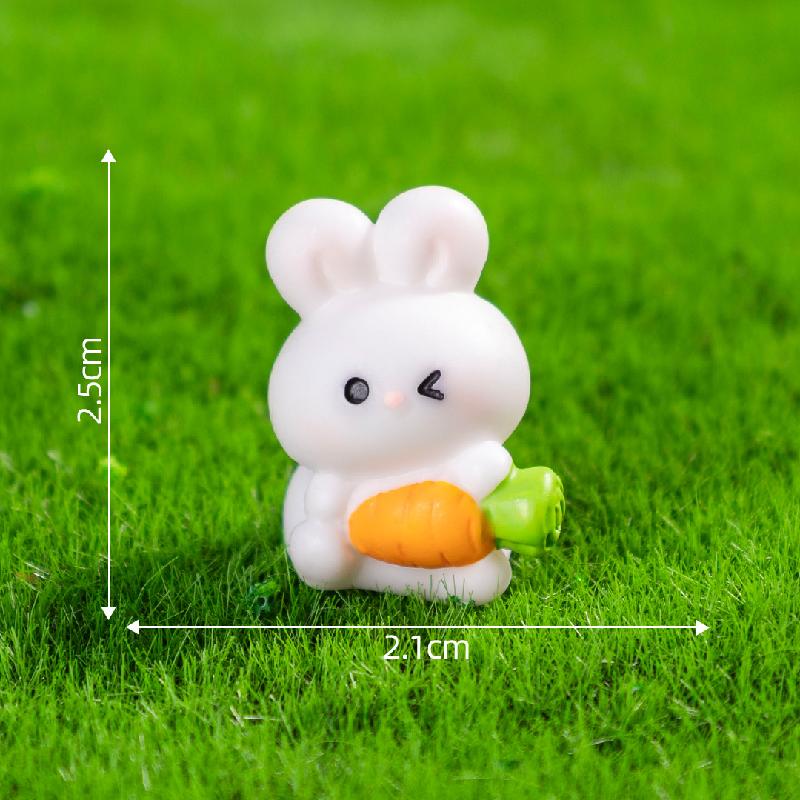 Thỏ & cà rốt mini – Mô hình thỏ dễ thương, trang trí vườn cảnh, bàn làm việc (M-1371)