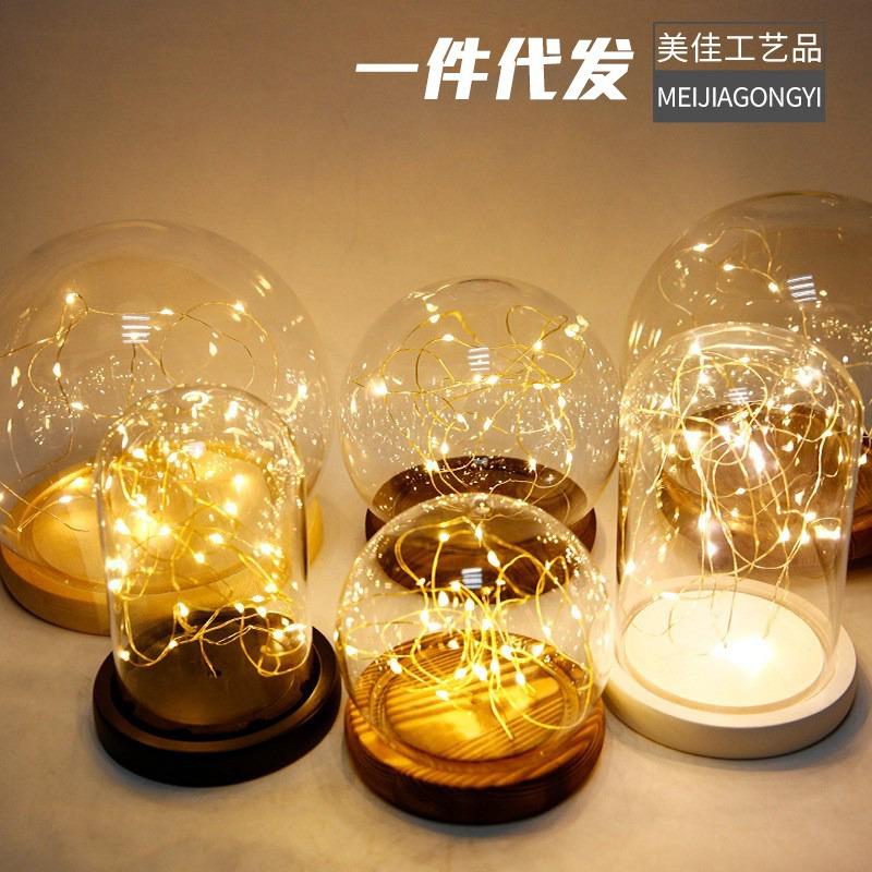 Cầu Thuỷ Tinh Hình Tròn Nhiều Kích Thước Và Đèn Led (MJA-8)