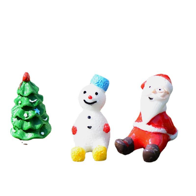 Tiểu cảnh cây thông và người tuyết trang trí cảnh Noel DIY (TZC-860)