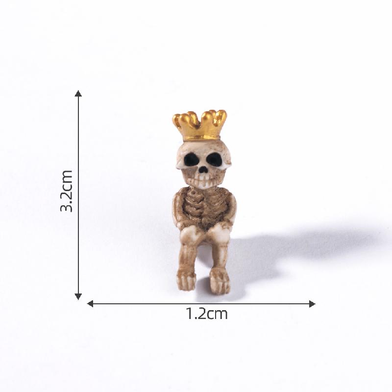 Tiểu cảnh hề xương Halloween, DIY, phụ kiện resin tiểu cảnh mini đáng yêu (ZC-572)