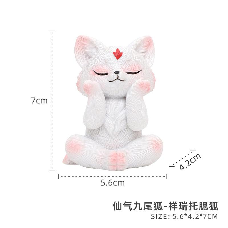 Chậu cây mọng nước hình hồ ly chín đuôi resin, chậu mini trang trí sân vườn và tiểu cảnh (RG-121)