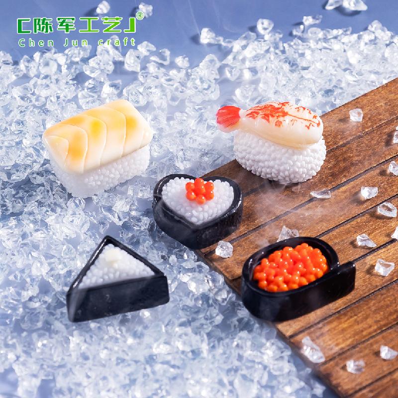 Tiểu cảnh sushi cá hồi, phụ kiện trang trí đồ ăn mini DIY (TZC-572)